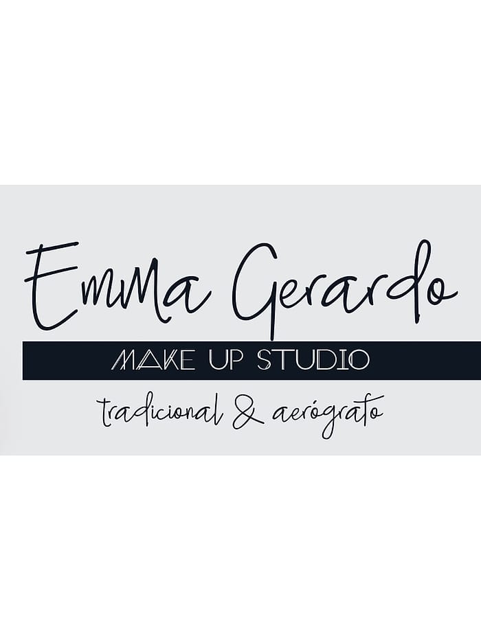 Logotipo de Emma Gerardo Make Up Studio, tradicional y aerógrafo